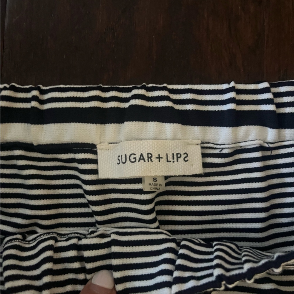 Sugar+Lips Striped Off-Shoulder Dress. Size S - Picture 6 of 7